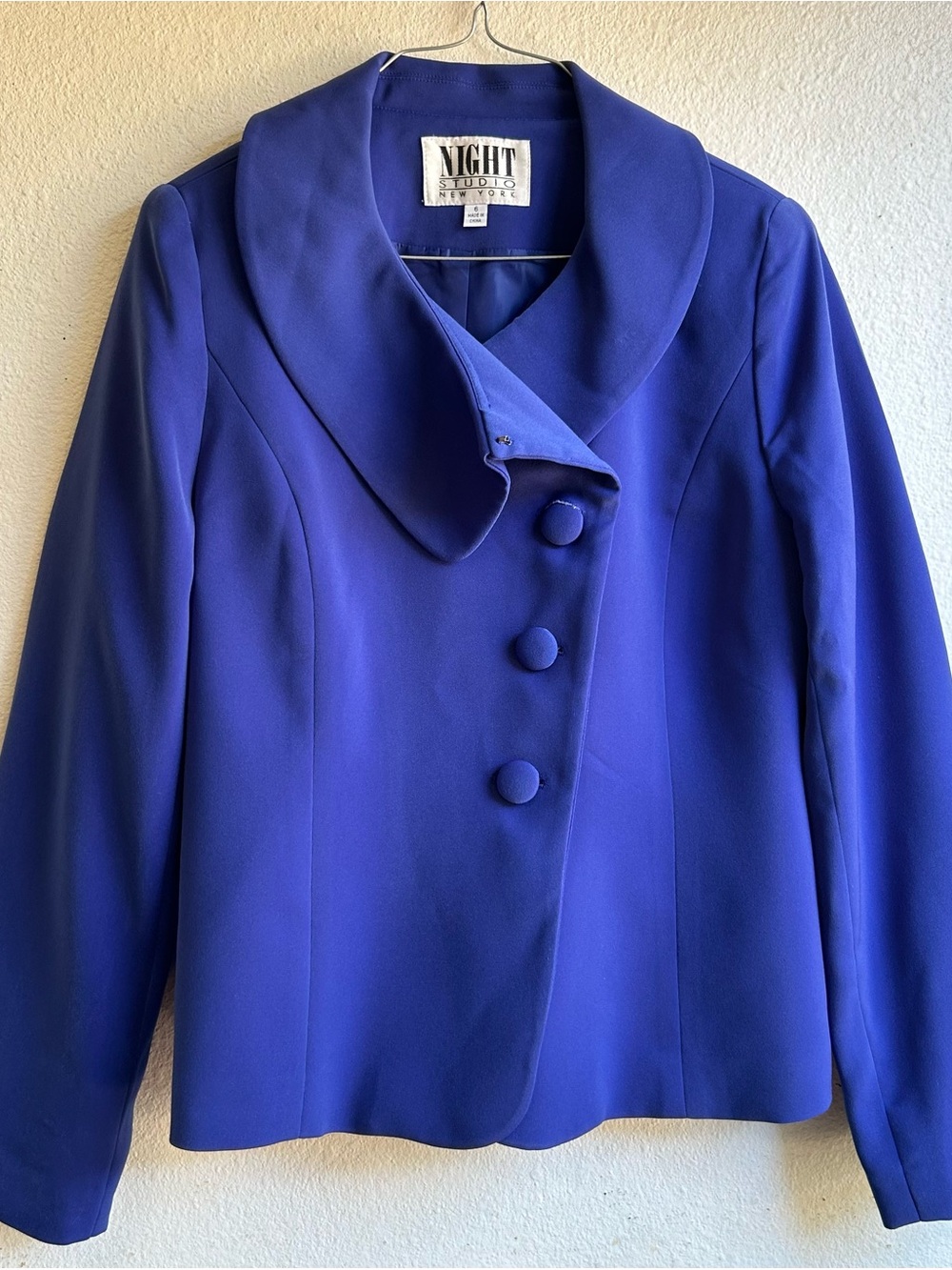Women's Cobalt Blue Button-Front Blazer